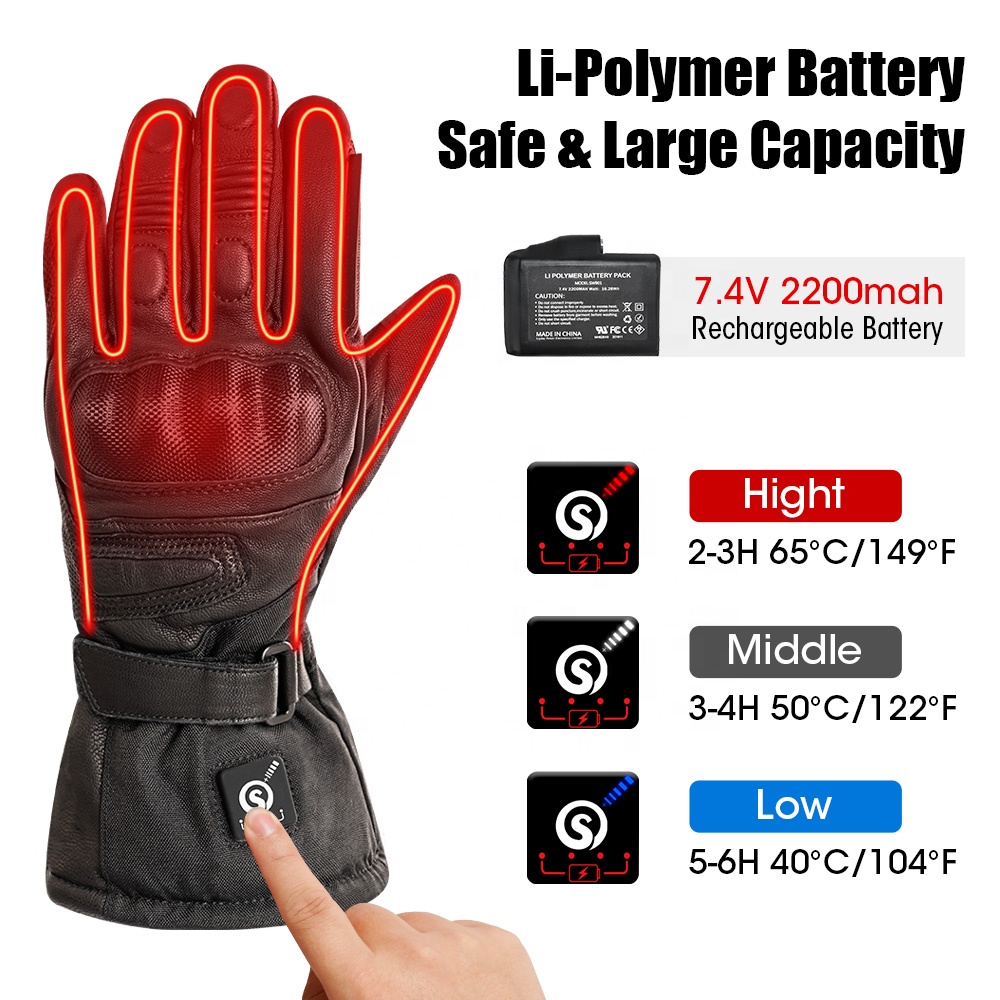 قفازات سباق كهربائية مدفأة عال - مراجعة Heated Gloves Electric وسعره